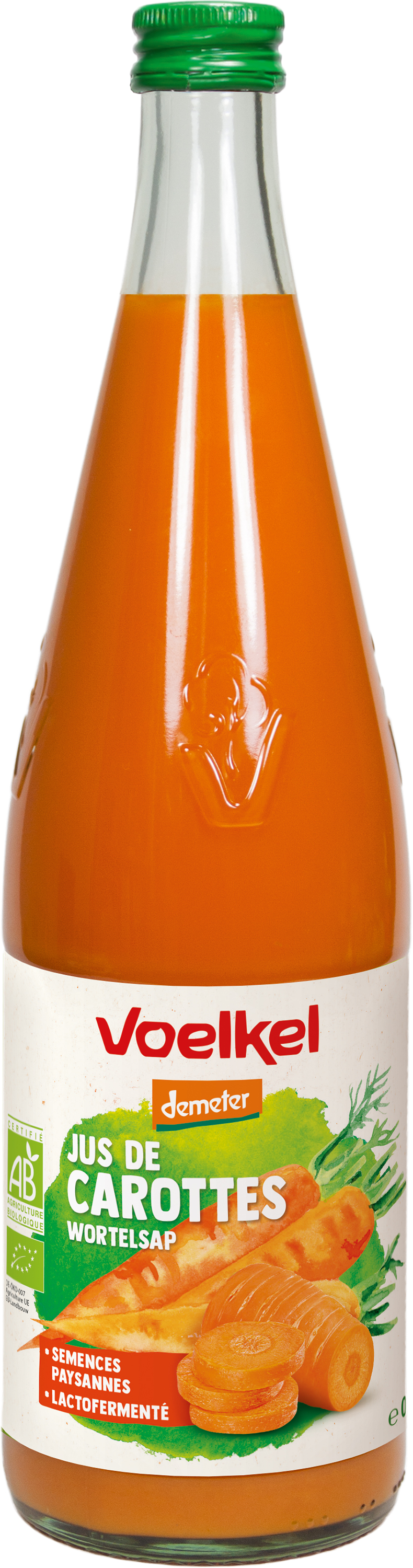 Voelkel Wortelsap lacto-gefermenteerd bio demeter 700ml