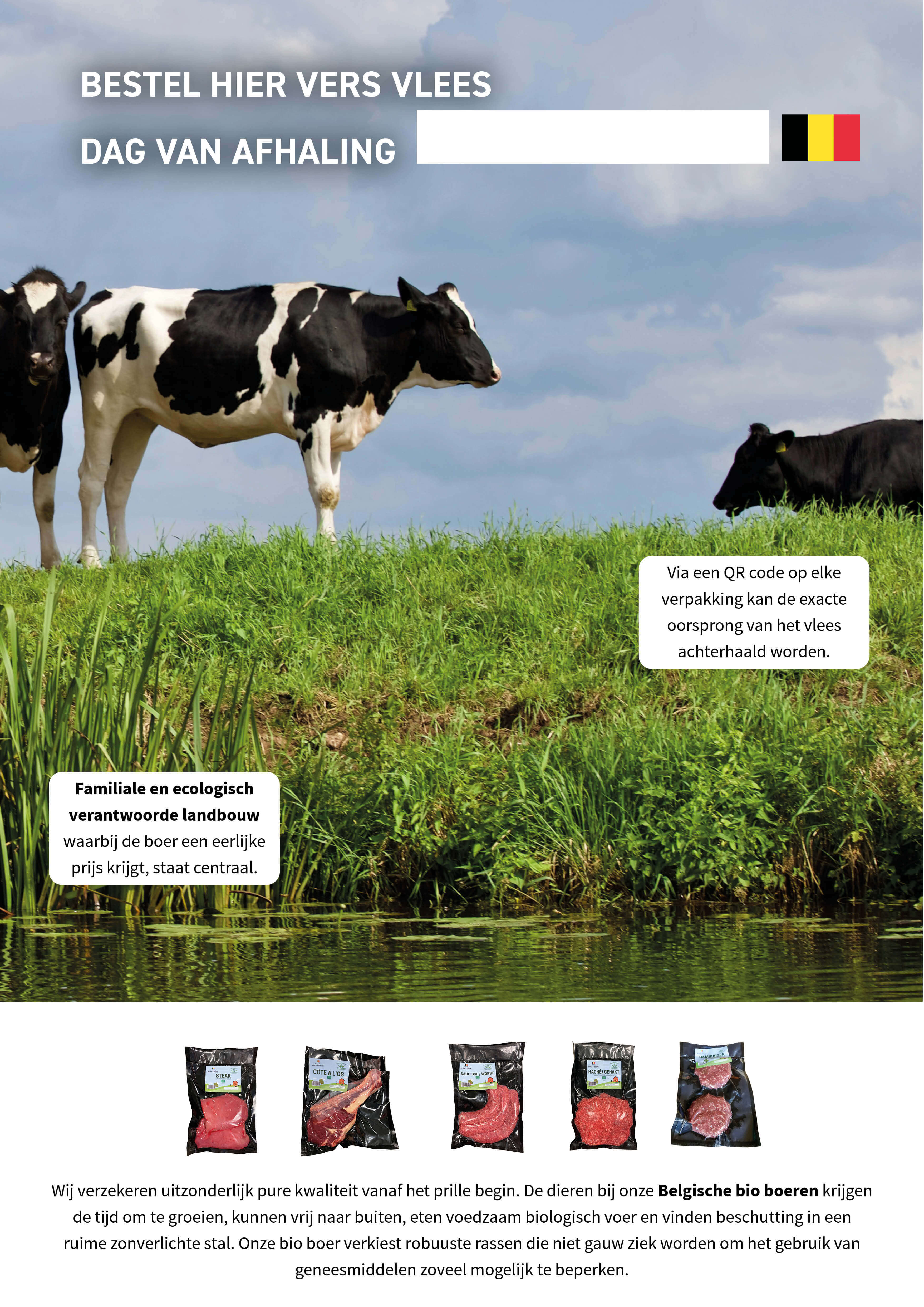 Pure & Prime Vlees poster NL