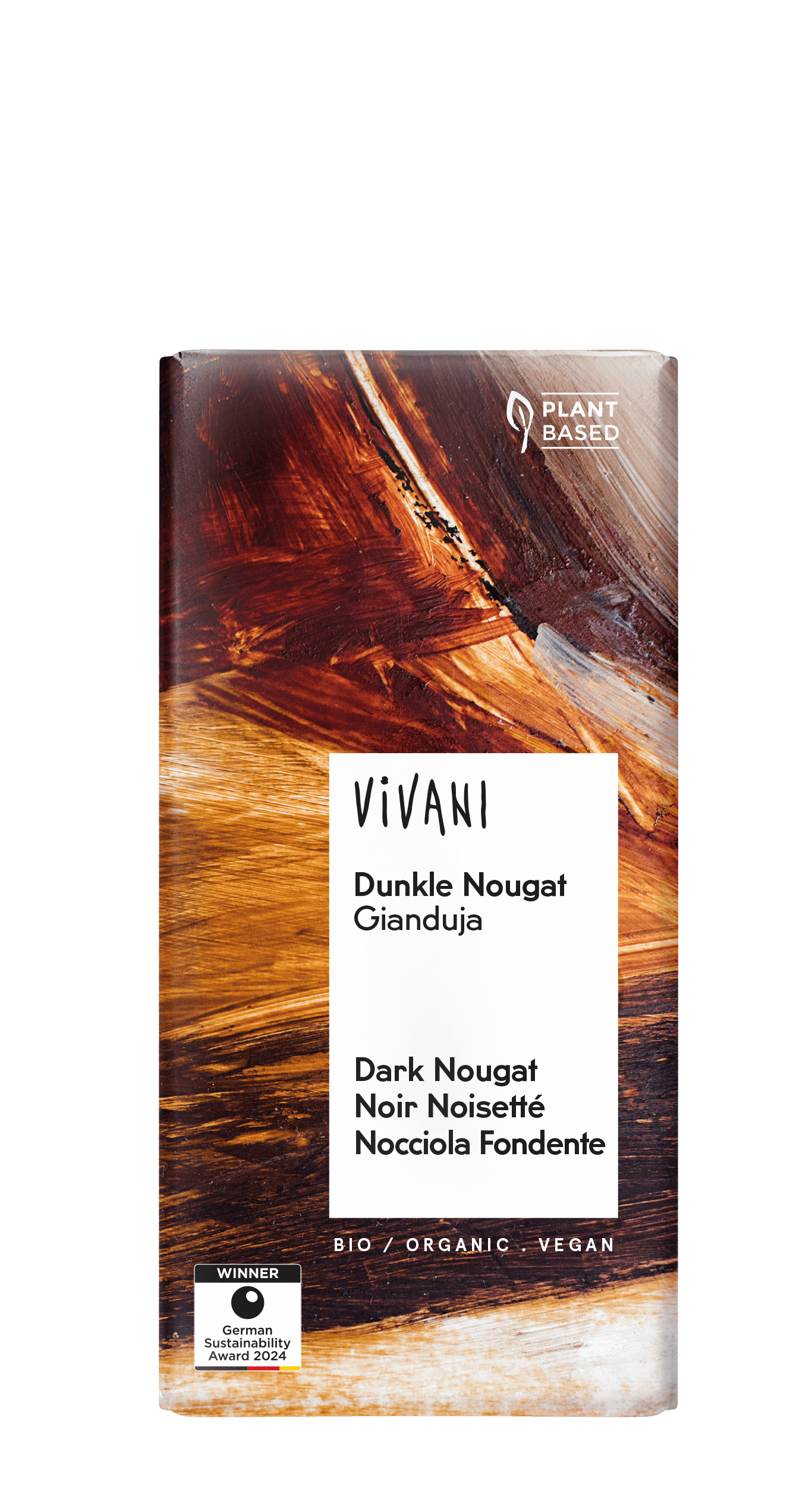 Vivani Chocolade melk praline nougat bio 100g