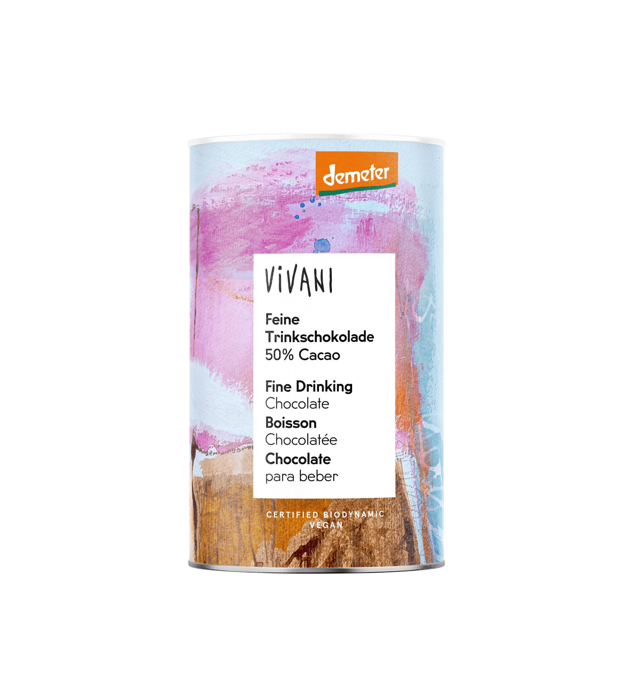 Vivani Fijne drink chocolade 50% cacao bio demeter 300g
