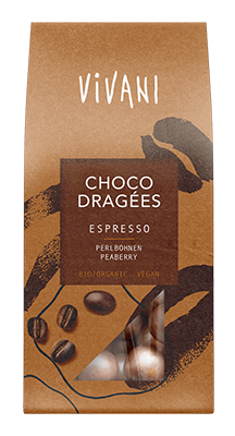 Vivani Choco dragees espresso bio 75g