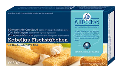 Wild Ocean Kabeljauw vissticks 180g