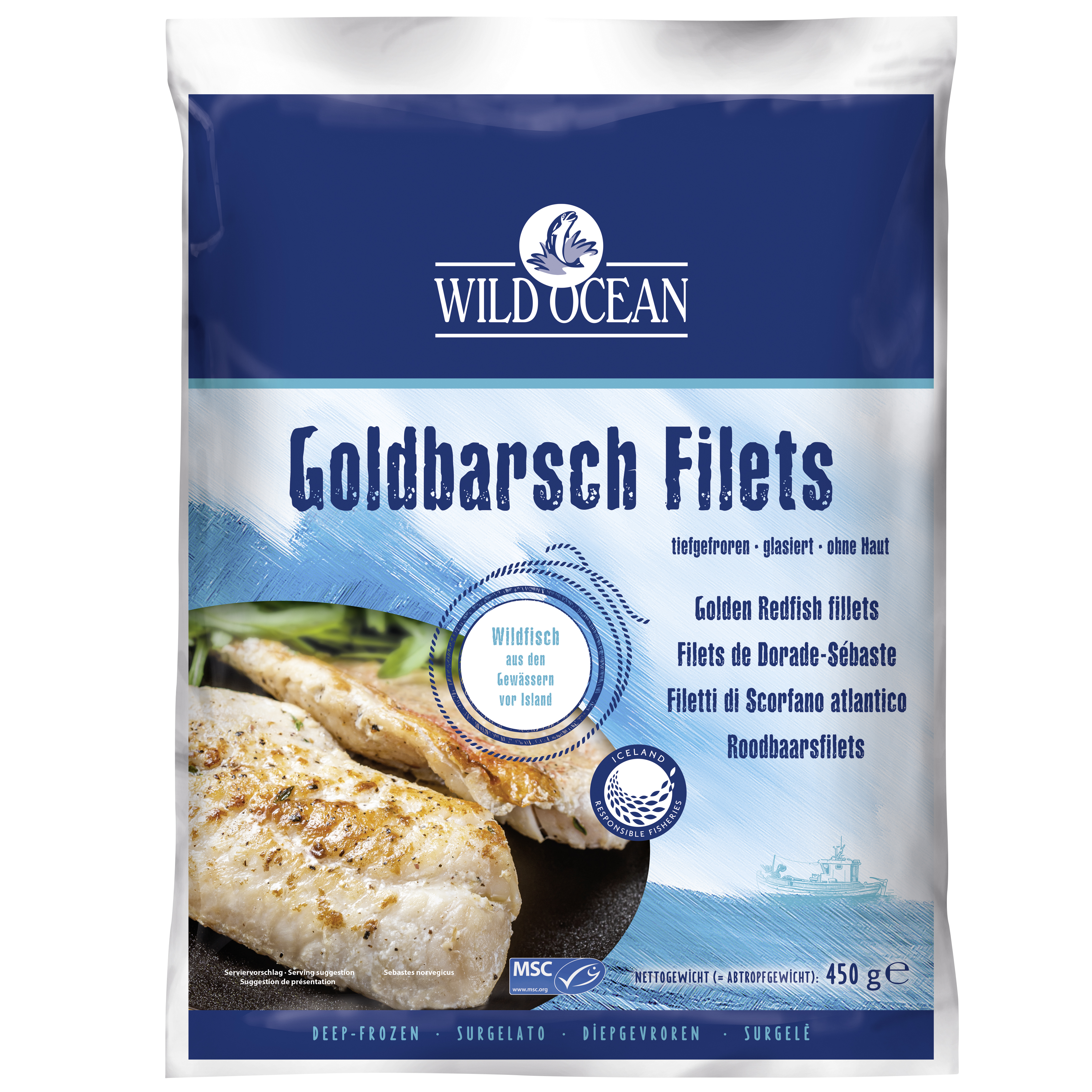 Wild Ocean Roodbaarsfilets msc 450g