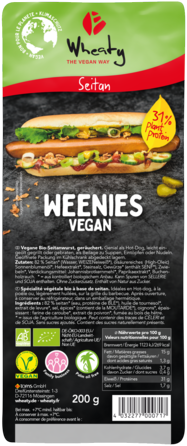 Wheaty Hot dog weenies vegan bio 150g