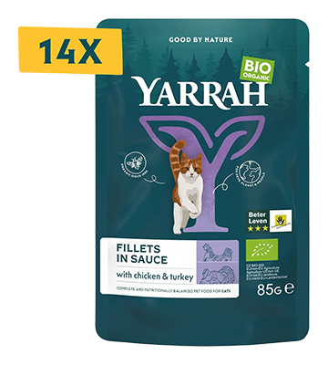 Yarrah Kat filets kalkoen bio 85g
