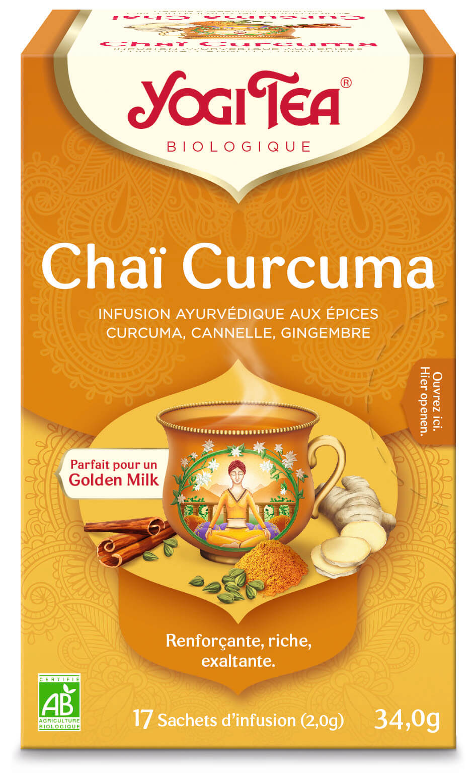 Yogi thee Turmeric chai bio 17 builtjes