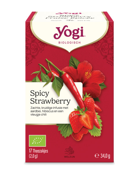 Yogi thee Spicy strawberry bio 17 builtjes