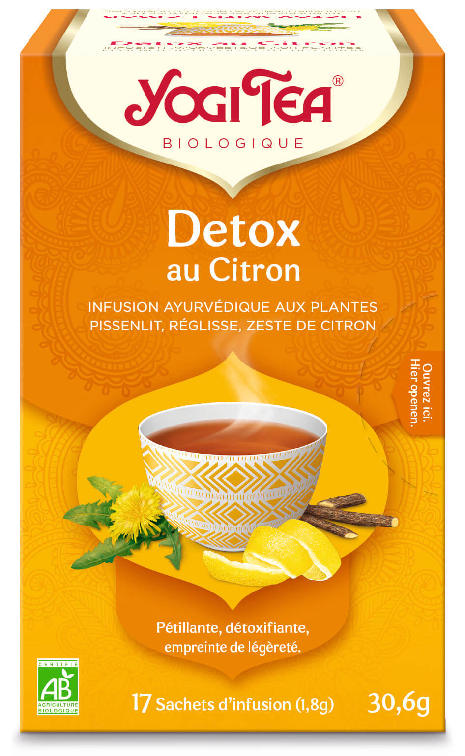 Yogi thee Detox with lemon bio 17 builtjes