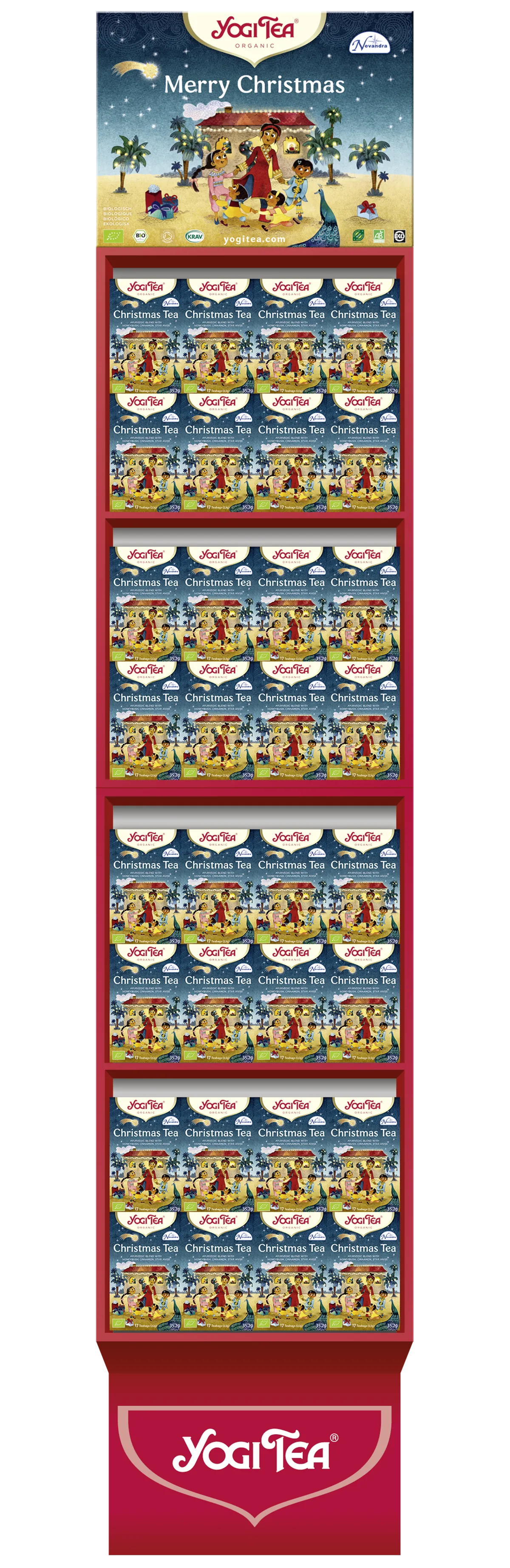 Yogi thee Christmas tea display gevuld bio (64x christmas)